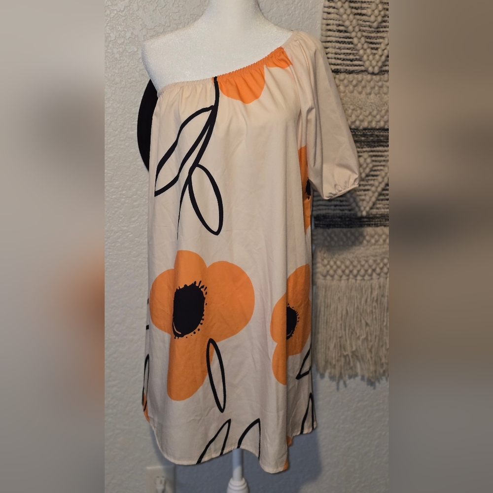 Retro Style One Arm Dress